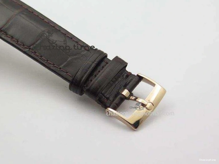 0316 Popular De Ville MK 1:1 Best Edition RG White Dial On Black Leather Asian Seagull T1701 (Sec@6) 8237